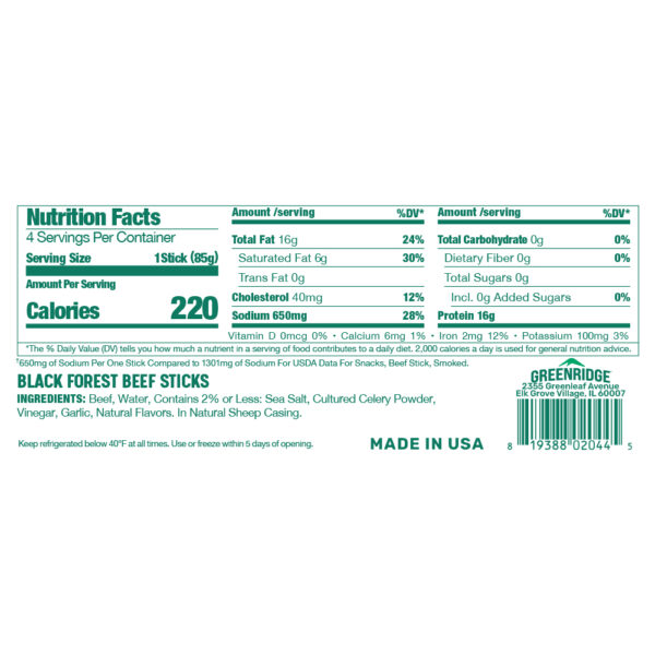 Black Forest Beef Sticks - Image 2