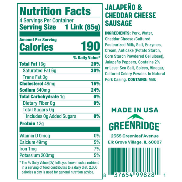 Jalapeño & Cheddar Cheese Sausage - Image 2