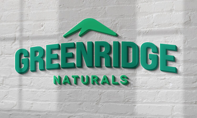Greenridge's new logo displayed on the side of a building wall