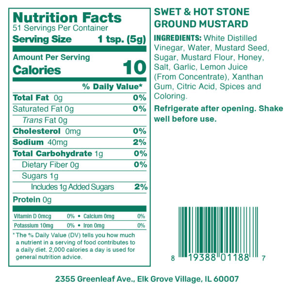 Sweet & Hot Stone Ground Mustard - Image 2