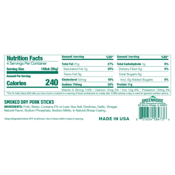 Smoked Dry Pork Sticks - Image 2