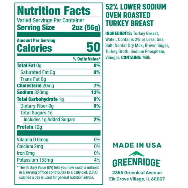 52% Lower Sodium Oven Roasted Turkey Breast - Image 2