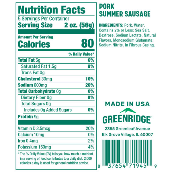 Pork Summer Sausage - Image 2