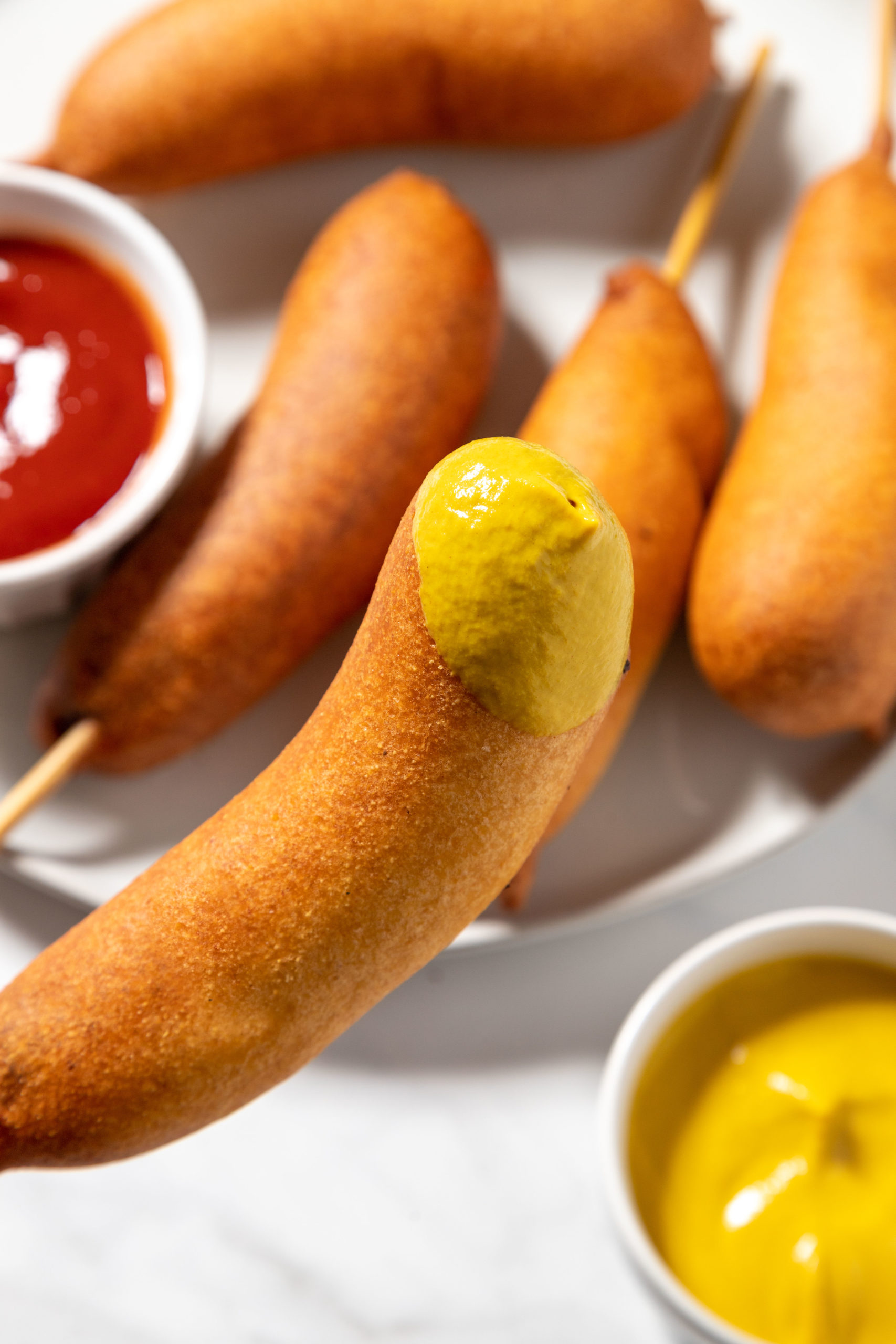 Jalapeno Cheddar and Black Forest Corndogs